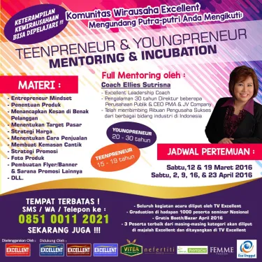 Teenpreneur & Youngpreneur. MENTORING & INCUBATION